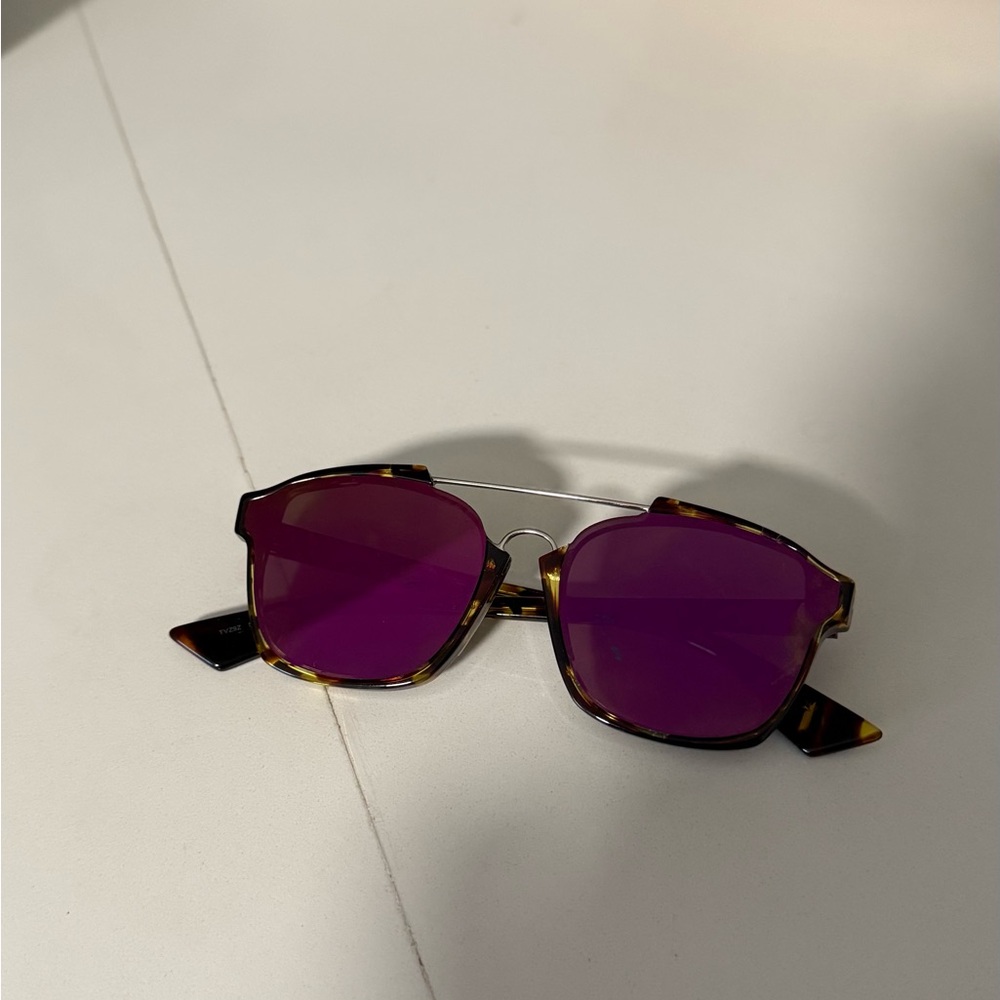 Dior Tortoise and Purple Sunglasses